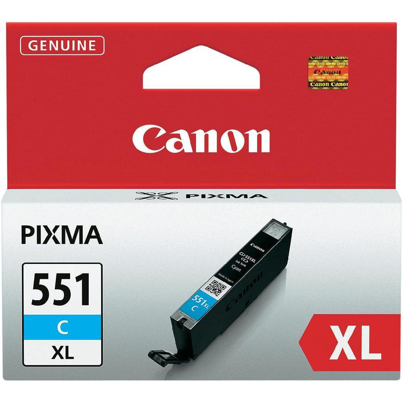 Canon CLI551XLC Cyan High Yield Ink Cartridge 11ml - 6444B001