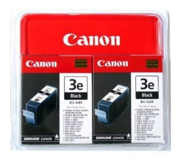 Canon BCI3EBK Black Standard Capacity Ink Cartridge 2 x 27ml Twinpack - 4479A298