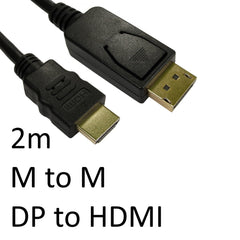 DisplayPort (M) to HDMI (M) 2m Black OEM Display Cable