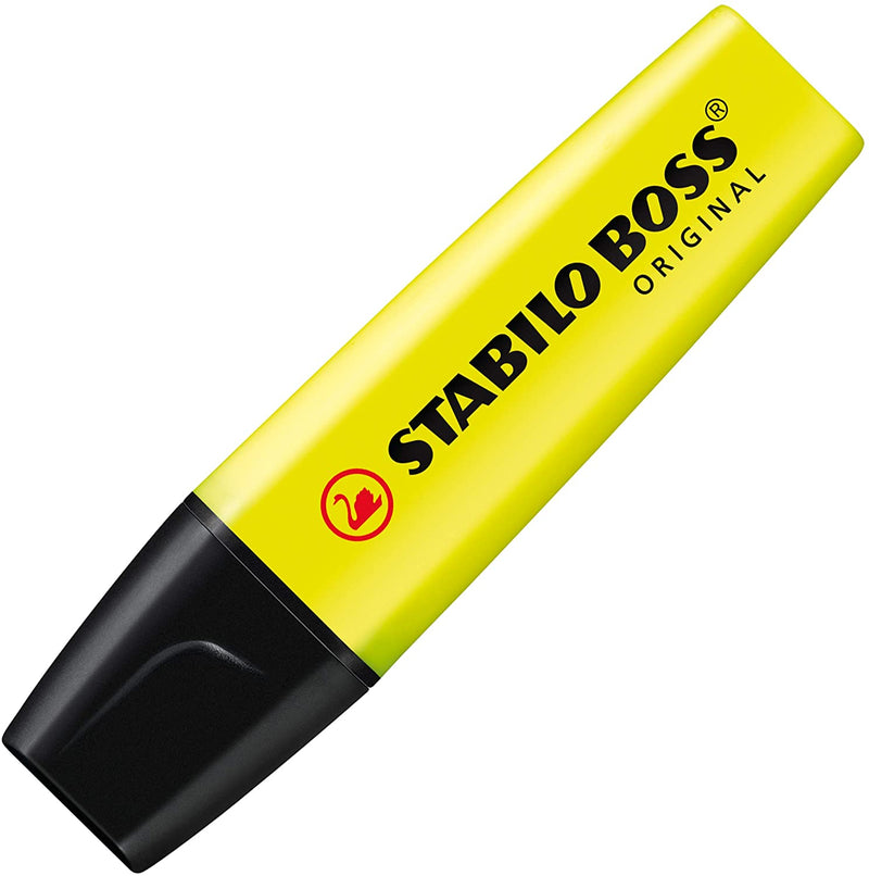 STABILO BOSS ORIGINAL Highlighter Chisel Tip 2-5mm Assorted Colours (Wallet 4)