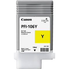 Canon PFI106Y Yellow Standard Capacity Ink Cartridge 130ml - 6624B001