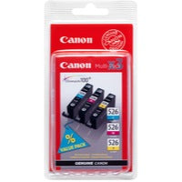 Canon CLI526CMY Cyan Magenta Yellow Standard Capacity Ink Cartridge 3 x 9ml Multipack - 4541B009