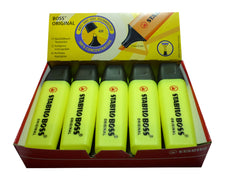STABILO BOSS ORIGINAL Highlighter Pen Chisel Tip 2-5mm Line Yellow (Pack 10)