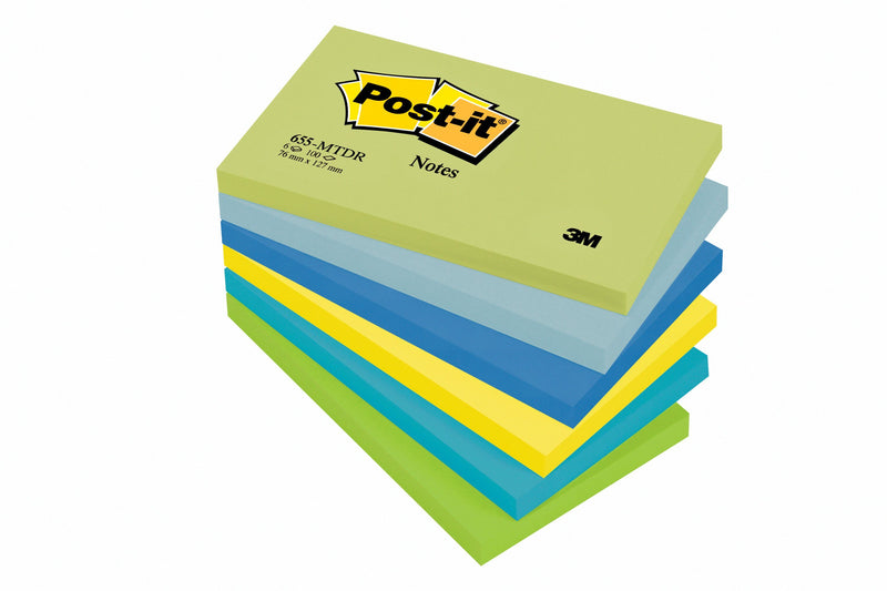 Post-it Notes 76x127mm 100 Sheets Dreamy Colours (Pack 6) 655MT