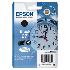 Epson 27 Alarm Clock Black Standard Capacity Ink Cartridge 6ml - C13T27014012