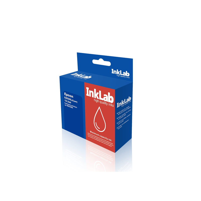 InkLab 202 XL Epson Compatible Cyan Replacment Ink