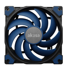 AKASA AK-FN117 Alucia SC12 Black & Blue Fan, 120mm, 2000RPM, 4-Pin PWM Connector, Premium Fan with Impressively Silent Cooling Performance