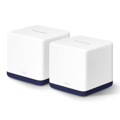 Mercusys Halo H50G (2-pack) AC1900 Whole Home Mesh Wi-Fi System, 600 Mbps at 2.4 GHz + 1300 Mbps at 5 GHz, 3x Internal Antennas, 3x Gigabit Ports per Unit, Halo App, One Unified Network, Seamless Roaming