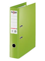 Rexel Choices Lever Arch File Polypropylene Foolscap 75mm Spine Width Green (Pack 10) 2115514