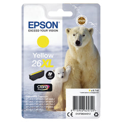 Epson 26XL Polar Bear Yellow High Yield Ink Cartridge 10ml - C13T26344012