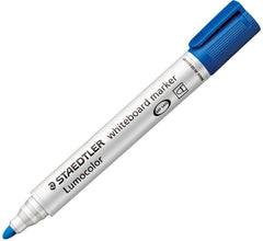 Staedtler Lumocolor Whiteboard Marker Bullet Tip 2mm Line Blue (Pack 10)