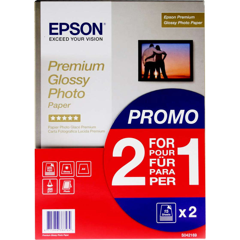 Epson A4 Glossy Photo Paper 2 x 15 Sheets - C13S042169