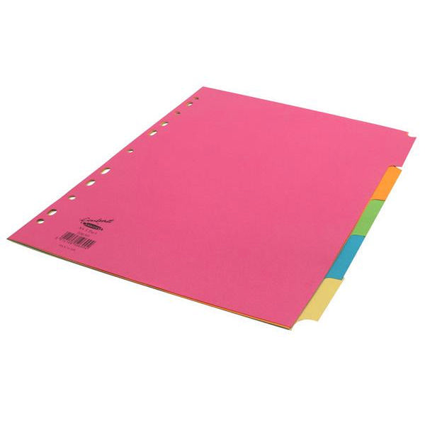 Concord Divider 5 Part A4 160gsm Board Bright Assorted Colours