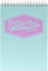 Pukka Wirebound Card Cover Reporters Shorthand Notebook Ruled 160 Pages Pastel Blue/Pink/Mint (Pack 3)