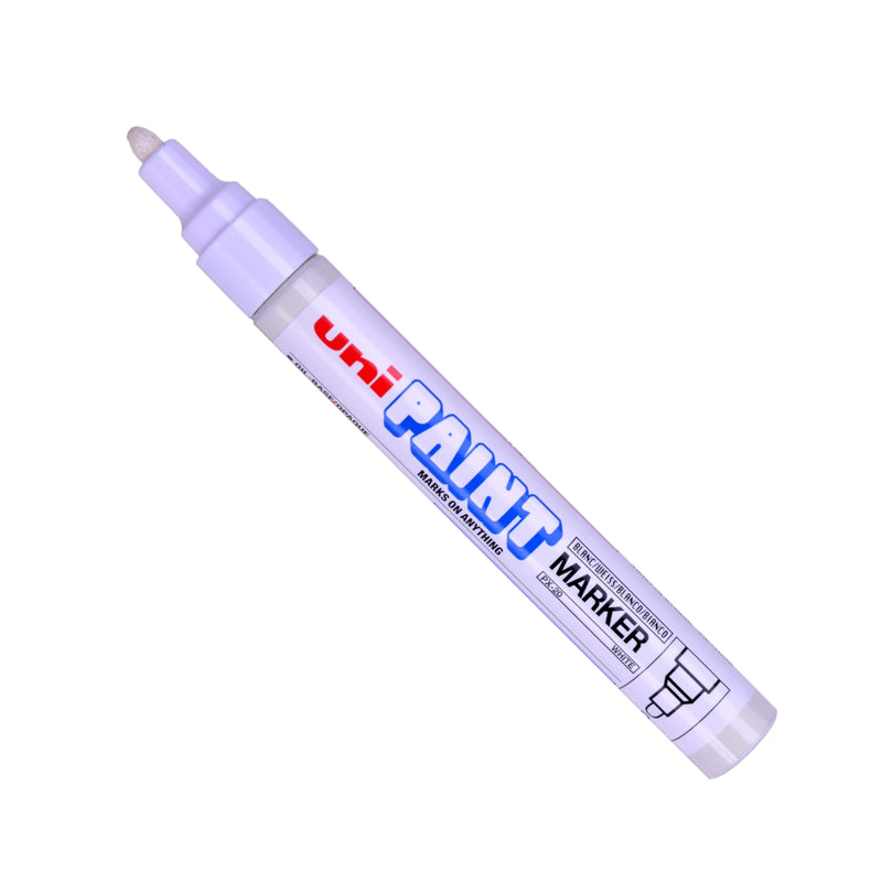 Uni PX-20 Paint Marker Medium Bullet Tip 1.8-2.2mm White (Pack 12)