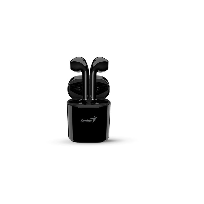 Genius HS-M900BT TWS True Wireless Earbuds, Bluetooth 5.0 Connectivity, Automatic Pairing and Touch Control Feature with Wireless Charging Case, Android, IOS and Windows Compatible, Black