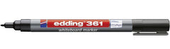 edding 361 Whiteboard Marker Bullet Tip 1mm Line Black (Pack 10)