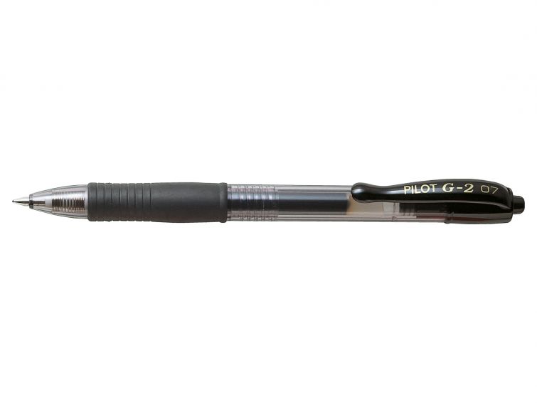Pilot G-207 Retractable Gel Rollerball Pen 0.7mm Tip 0.39mm Line Black (Pack 20)