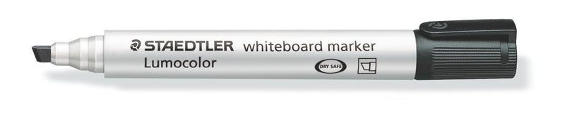 Staedtler Lumocolor Whiteboard Marker Chisel Tip 2-5mm Line Black (Pack 10)