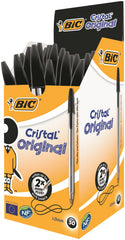Bic Cristal Ballpoint Pen 1.0mm Tip 0.32mm Line Black (Pack 50)